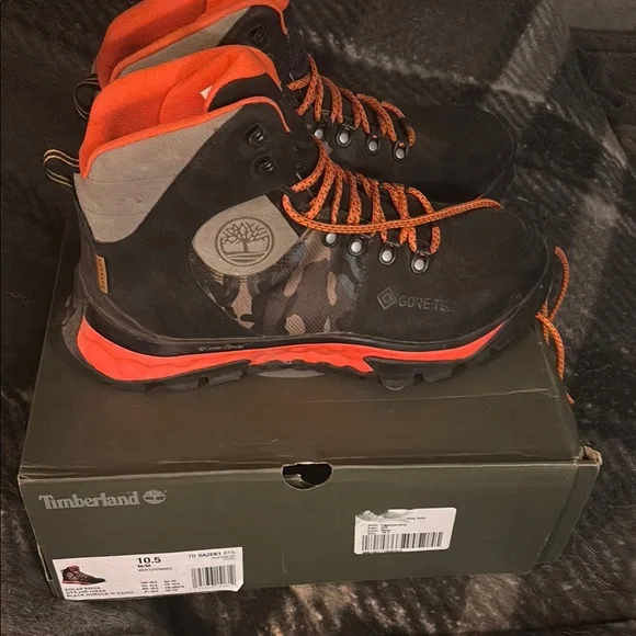 Timberland | Shoes | Timberland Black And Orange Outdoor Boots